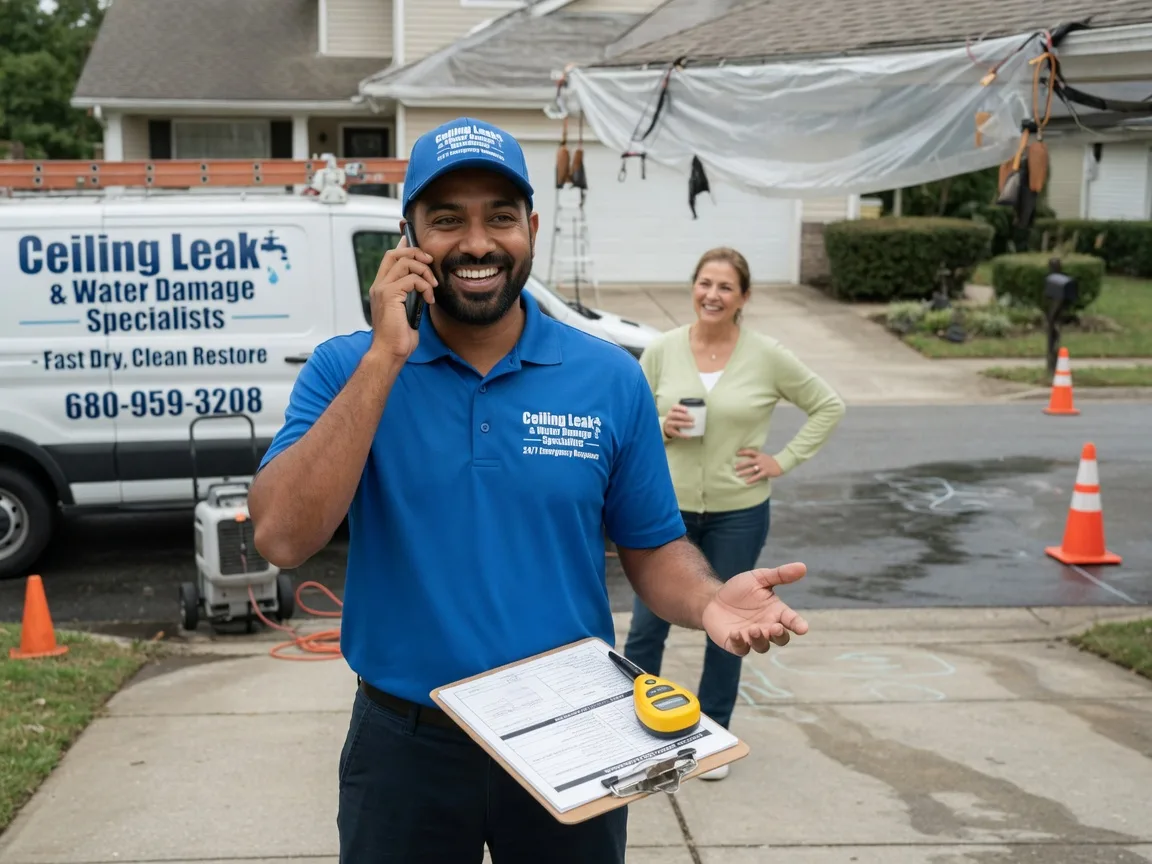 Ceiling Leak Cleanup Covington, TX FAQs